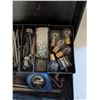 Image 3 : Black Plastic Tool box w/ misc. Tools As Shown