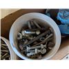 Image 4 : Box full of Nails, Bolts, Nuts , and etc. In Tobacco Tins