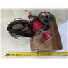 Image 6 : Battery Box w/ battery (box Damaged) W/ Spools of TEW RED, and etc.