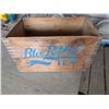 Image 1 : Antique Wood Blue Ribbon Tea Crate 30x18x17.5