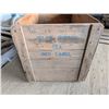 Image 4 : Antique Wood Blue Ribbon Tea Crate 30x18x17.5