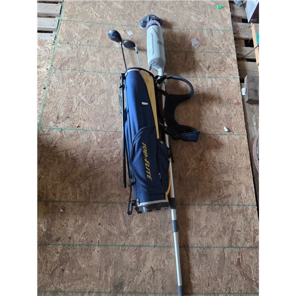 Golf bag and vacuum