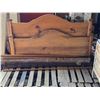 Image 1 : Wooden bed frame- 83"W- headboard and foot board