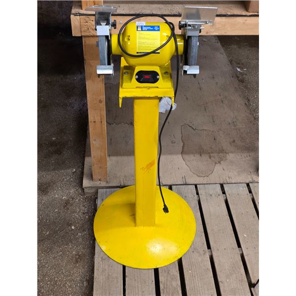 brand-new, never used 8" bench grinder and homemade stand- works