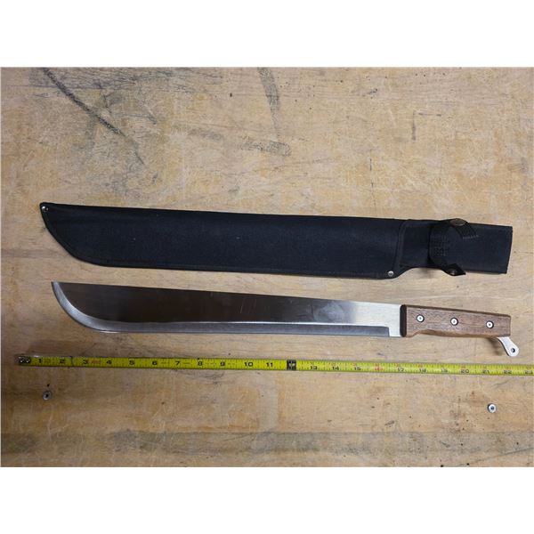 Machete with wood handle- 22"L