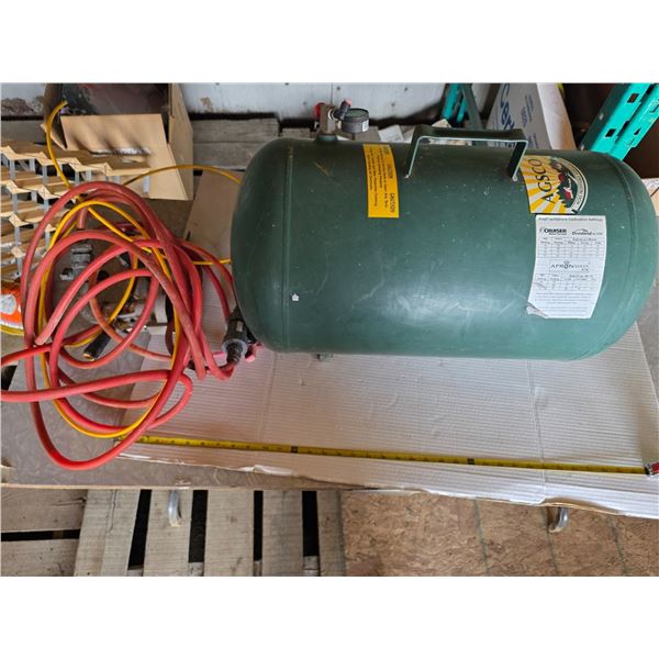 Seed treating equipment  and air tank