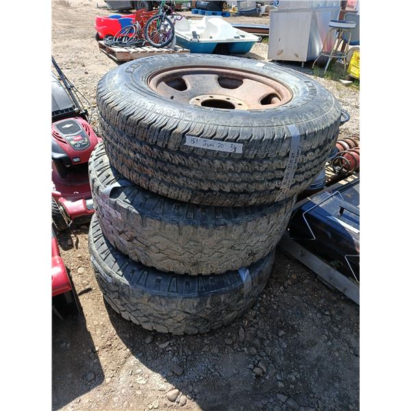 3x 8 bolt Ford f250 superduty rims & tires - 275/70R18