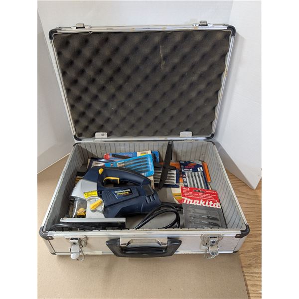MASTERCRAFT Jigsaw with some Bosch, Fit All, etc. Blades.
