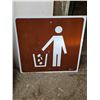 Image 1 : Metal waste disposal sign- 24" by 24"