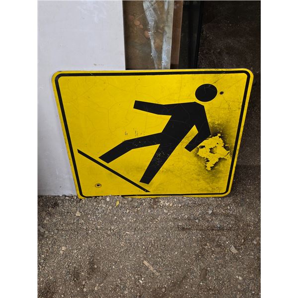 Pedestrian walkway sign- 24" by 24"