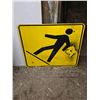 Image 1 : Pedestrian walkway sign- 24" by 24"