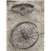 Image 1 : 2 antique wagon wheels
