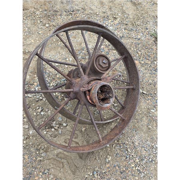 2 wagon wheels