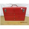 Image 1 : Large 3 Drawer Red Metal Tool Box