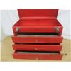 Image 5 : Large 3 Drawer Red Metal Tool Box