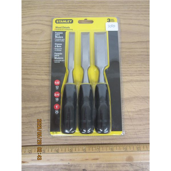 New in Package Stanley Chisels Set of 3