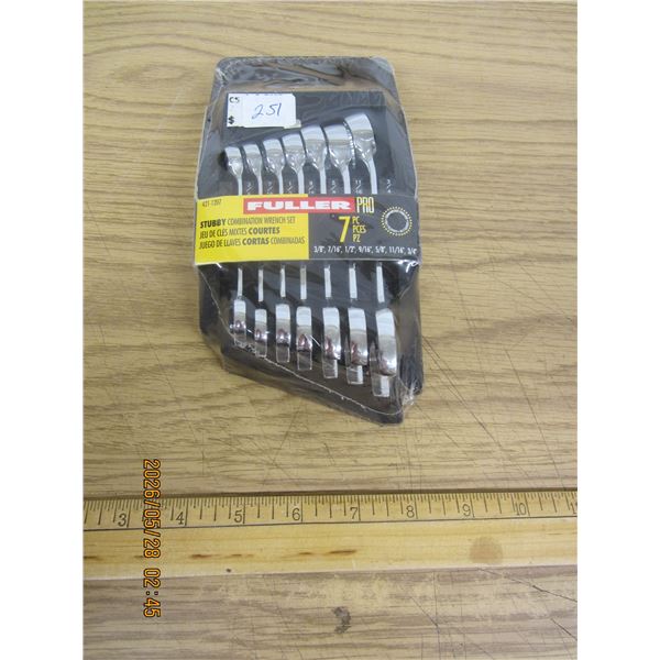 New in Package 7 Piece Fuller Pro Stubby Wrench Set