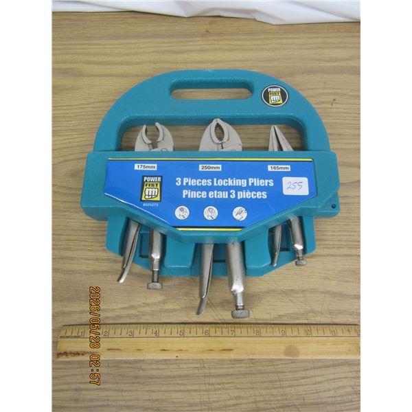 New in Package 3 Piece Locking Pliers Set