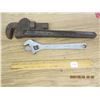 Image 1 : Pipe Wrench and a Adjustable Wrench