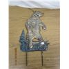 Image 1 : Brass Grizzly Bear Yard Ornament 16 inches Tall