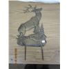 Image 1 : Brass Deer Yard Ornament 16 inches Tall