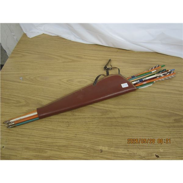 Lot of Vintage Arrows with Holder