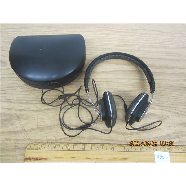 Quality Bowers and Wilkins Stereo Headphones Good Condition with Case