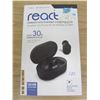 Image 1 : React Wireless Blue Tooth Ear Buds with Original Box and Accessories Like New Condition