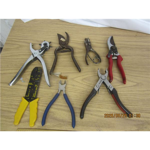 Lot of Pliers and Cutting Tools
