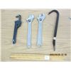 Image 1 : Lot of Adjustable Wrenches , Pipe Wrench , Pry Bar