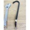 Image 4 : Lot of Adjustable Wrenches , Pipe Wrench , Pry Bar
