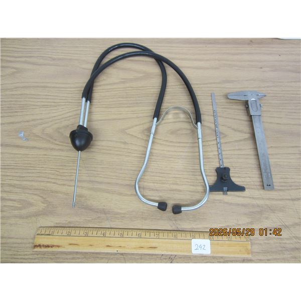 Automotive Stethoscope and 2 Measuring Devices