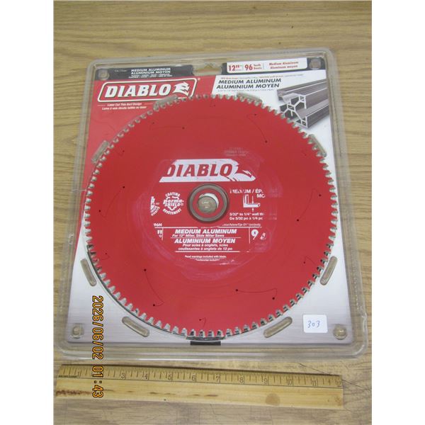 Used Diablo Medium Aluminum 12 inch 96 Tooth Saw Blade