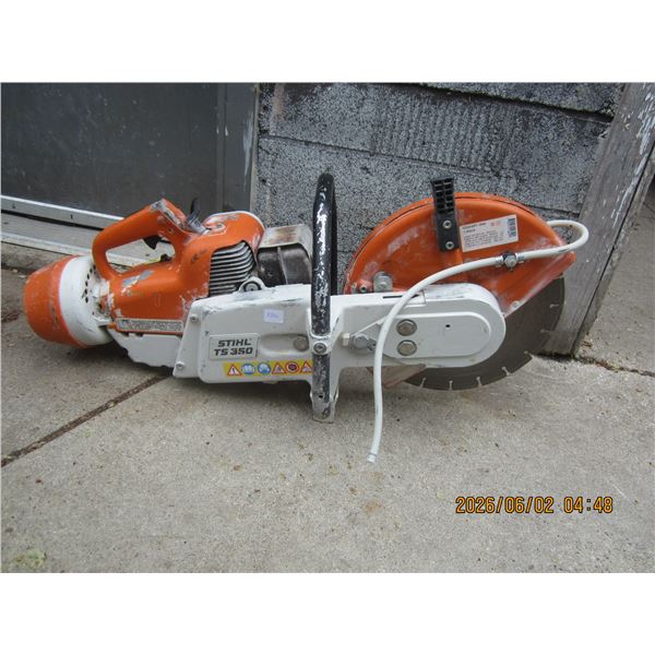 Stihl TS350 Concrete Saw Not Running Seems to Have Compression Has a Decent Blade