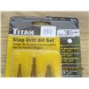 Image 2 : Titan 3 Piece Step Drill Bit Set New in Package