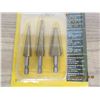 Image 3 : Titan 3 Piece Step Drill Bit Set New in Package