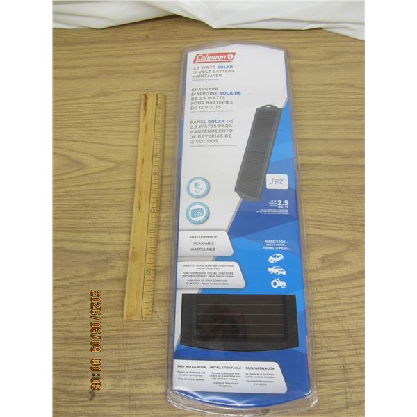 Coleman 2.5 Watt Solar 12 Volt Battery Maintainer New in Package
