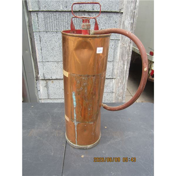 Antique Fire Copper Extinguisher