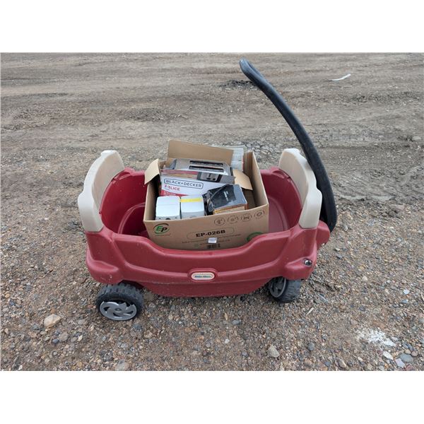 Little Tikes Wagon w/ Misc. Household Items
