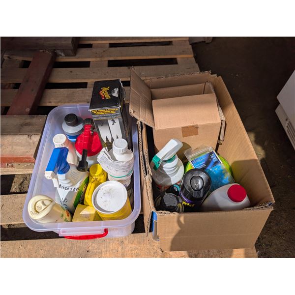 Lot of Cleaning Supplies, RAID, Grout Sealer, and etc.