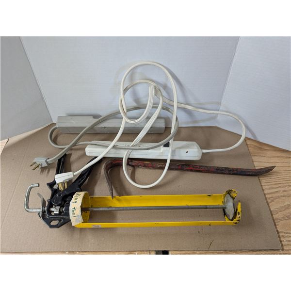 459: One Caulking Tool, one Crowbar and two Electric Power Bars.