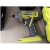 Image 4 : 471: RYOBI Products:  Multiple Battery Charger, Battery & Drill.
