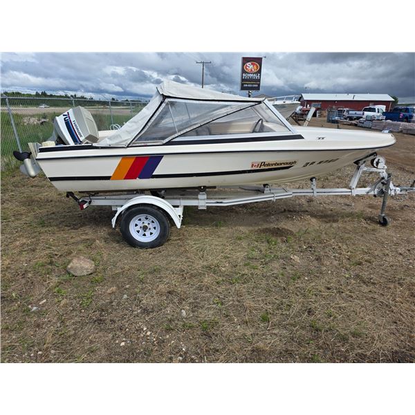 12ft Peterborough boat and loader trailer- VIN:Sk000000000251199- Runs and drives- has keys