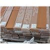Image 1 : Pallet of flat top pickets- 5.3" by72"- 81 packs- cedar colored