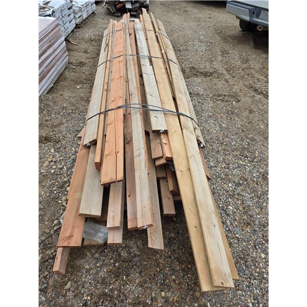 Pallet of assorted lumber- 2" by 4" and 2" by 6"- 10'- 16' Length