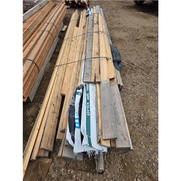 Pallet of assorted lumber- 2" by 4" and 2" by 6"- 10'- 16' Length