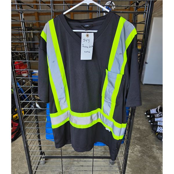 New Hi Vis Short Sleeve Shirt Men Size XL