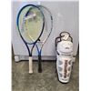 Image 1 : (2) tennis Rackets, (2) Shin pads