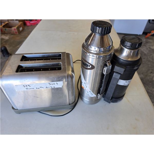 (2) Thermos (1) toaster
