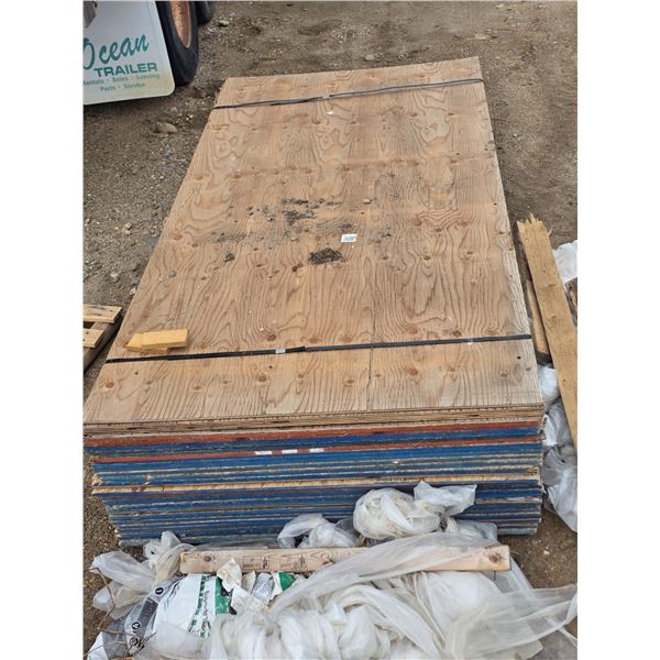 Plywood and aspenite boards- 8FT by 4FT- approx 33 boards